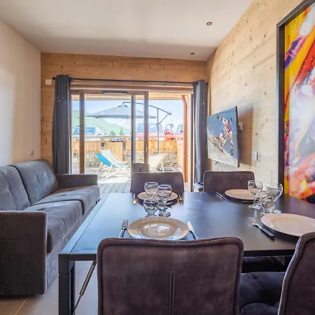 Apartment Familial Centre Station Avec Terrasse Sud Et Parking - Fr-1-645-40 Huez